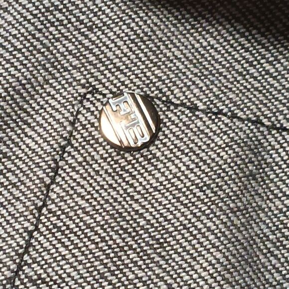 The FB Fubu Black Denim Cargo Jeans Embroidered Pockets Men's Size 42x30 - Picture 11 of 11